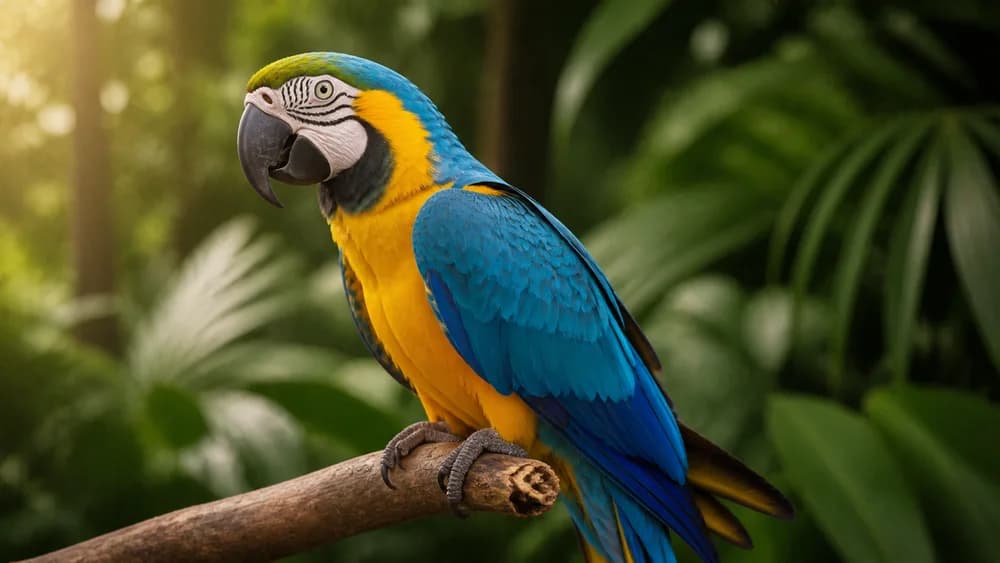 Blue and gold macaw